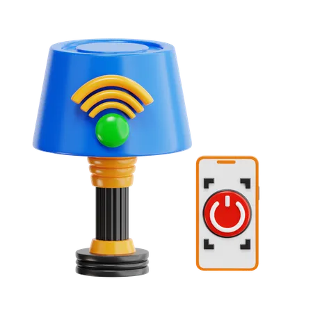Intelligente Lampe  3D Icon