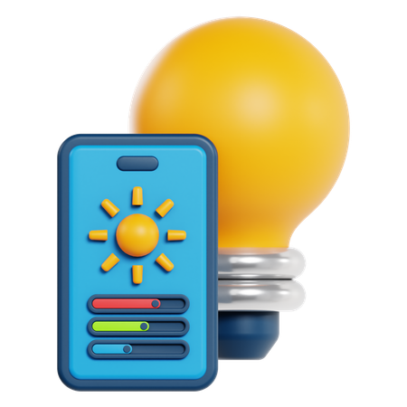 Smart Light Bulb  3D Icon