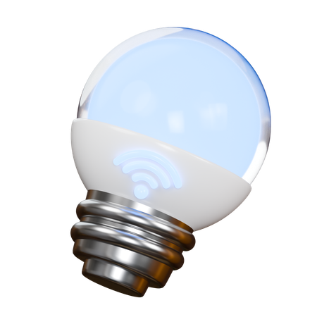 Smart Light Bulb  3D Icon