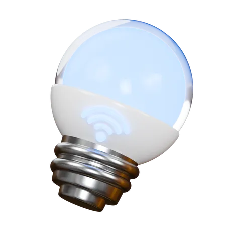 Smart Light Bulb  3D Icon