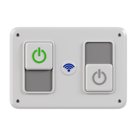 Smart Light Switch  3D Icon