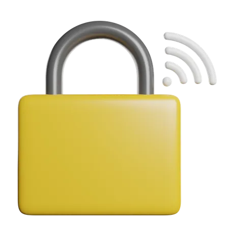 Smart Lock Security 3D Icon