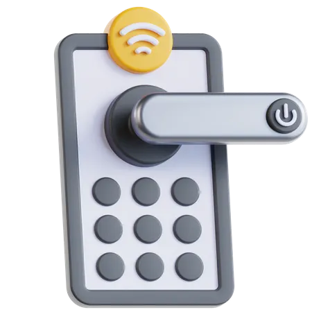 Smart Lock Door  3D Icon