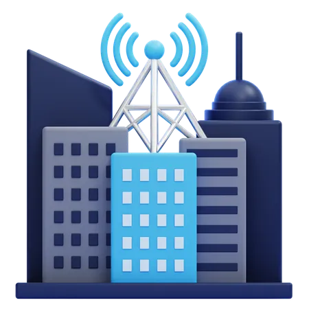 Smart Metropolitan City  3D Icon