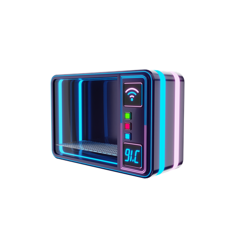 Smart Microwave  3D Illustration