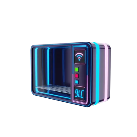 Smart Microwave  3D Illustration