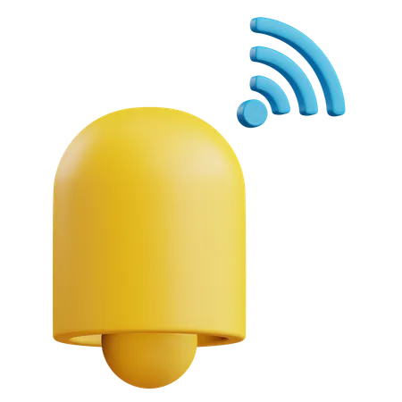 Bell 3 D Illustration With Transparent Background 3D Icon