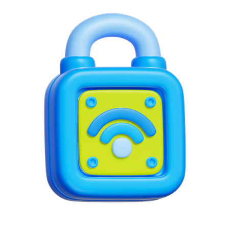 Smart Padlock  3D Icon