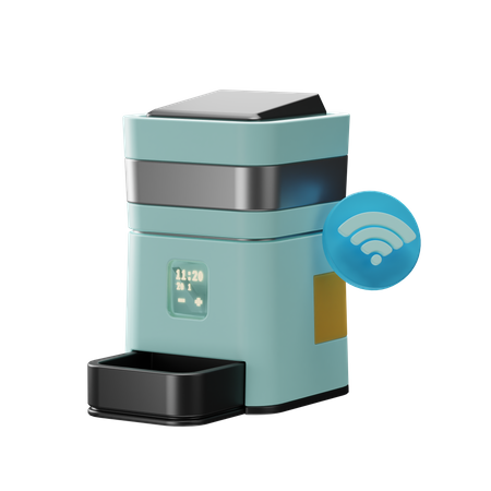 Smart Pet Feeder  3D Illustration