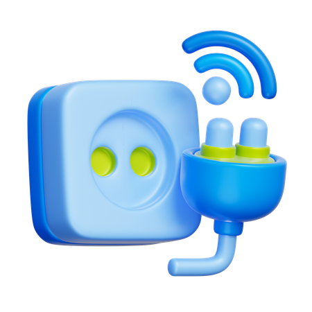 Smart Power Plug  3D Icon