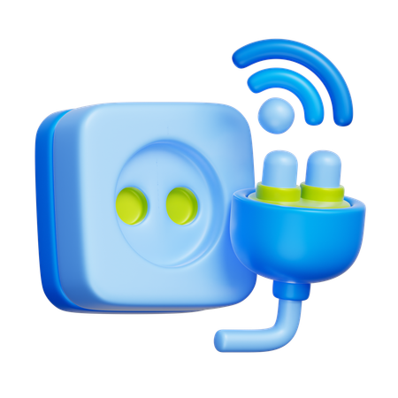 Smart Power Plug  3D Icon