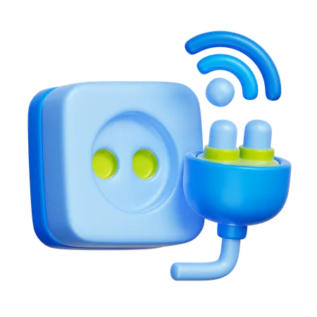 Smart Power Plug  3D Icon