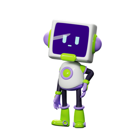 Smart Robot Cool  3D Icon