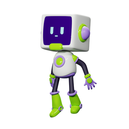 Smart Robot Jump  3D Icon