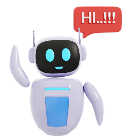 Smart Robot Learning Say Hi  3D Icon