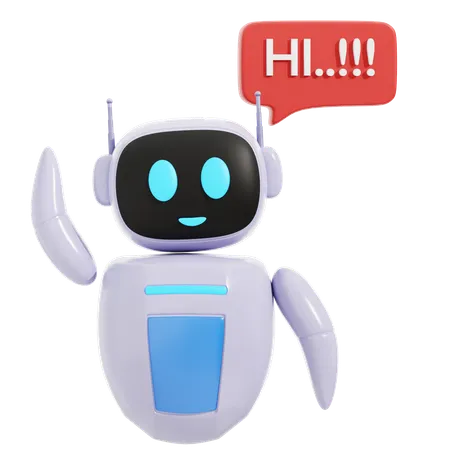 Smart Robot Learning Say Hi  3D Icon