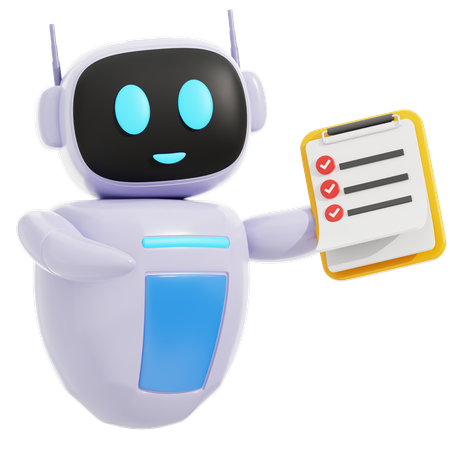 Smart Robot Learning With Evaluation Clipboard  3D Icon