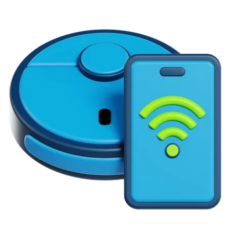 Smart Robot Vacuum  3D Icon