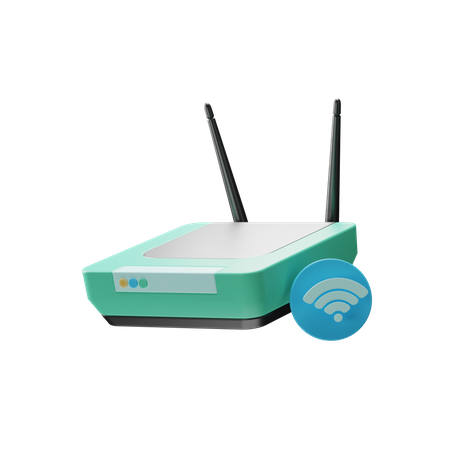 Smart Router  3D Illustration