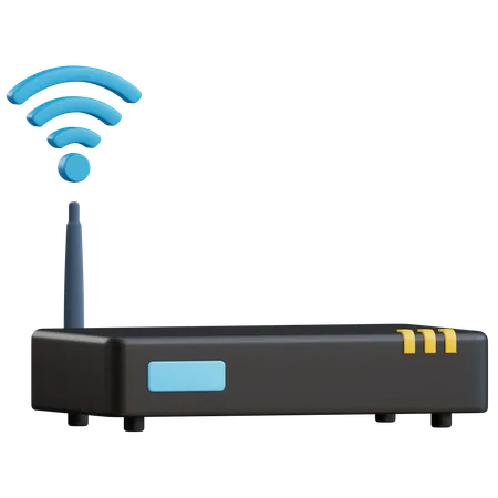 Router 3 D Illustration With Transparent Background 3D Icon