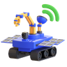 3d wireless rover robot illustration