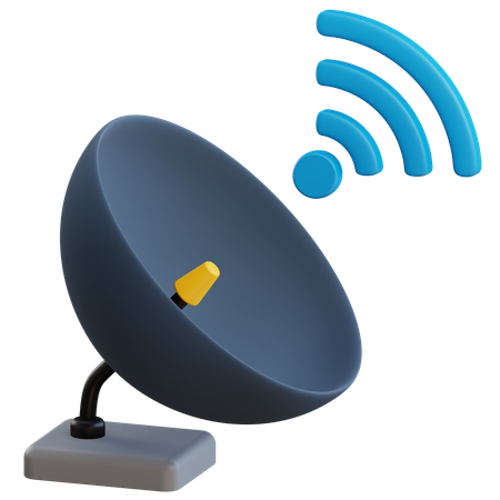 Intelligenter Satellit  3D Icon