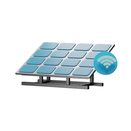 Smart Solar Panels 3D Illustration