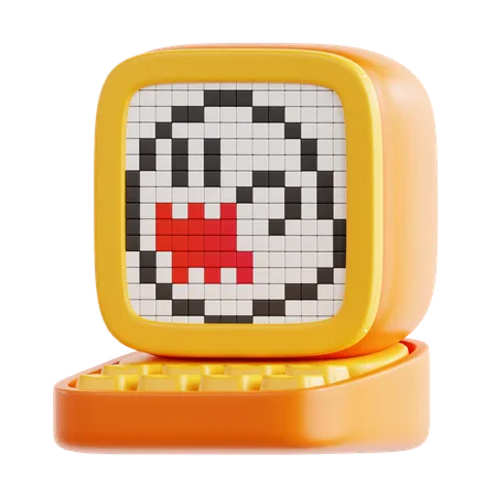 Smart Speaker With Pixel Ghost  3D Icon