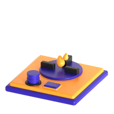 Smart Stove  3D Icon