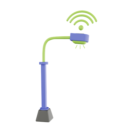 Smart Street Light  3D Icon