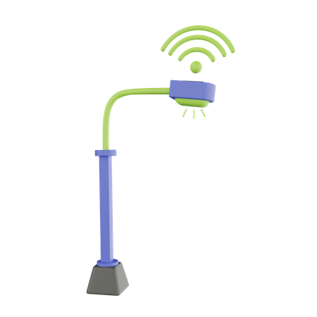 Smart Street Light  3D Icon