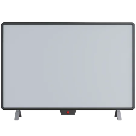 3 D Rendering Blank Smart Television Isolated 3D Icon