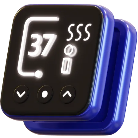 스마트 온도 조절기  3D Icon