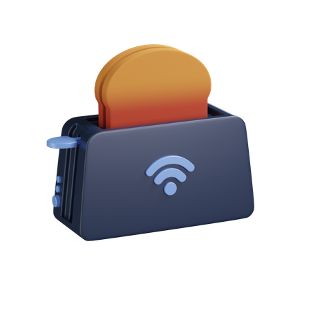 Smart Toaster  3D Illustration