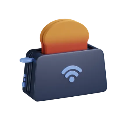 Smart Toaster  3D Illustration