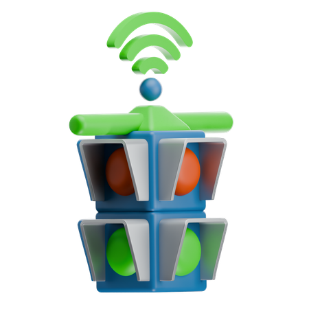 Smart Traffic  3D Icon