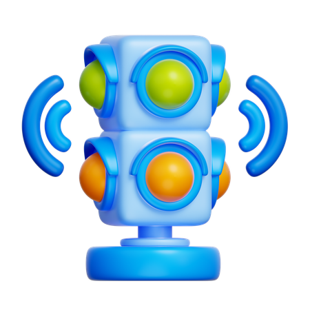 Smart Traffic Light  3D Icon