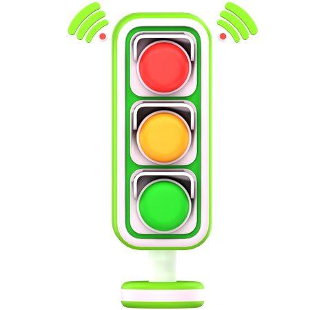 Smart traffic light  3D Icon