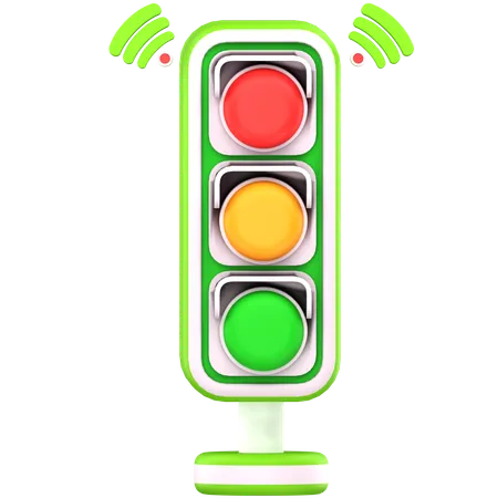 Smart traffic light  3D Icon