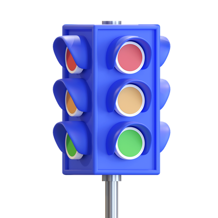 Smart Traffic Light 3D Icon