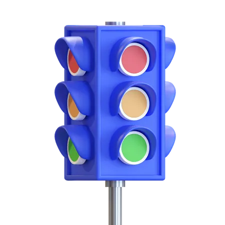 Smart Traffic Light 3D Icon