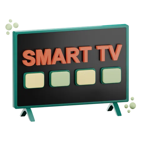 Smart TV 3 D Illustration 3D Icon