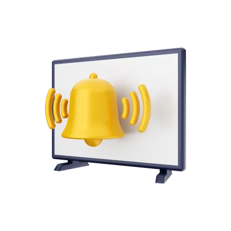 Smart-TV-Benachrichtigung  3D Illustration