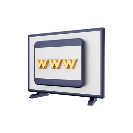 Smart Tv Browser  3D Illustration