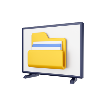 Smart Tv Folder  3D Illustration