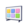 3d tv screen logo