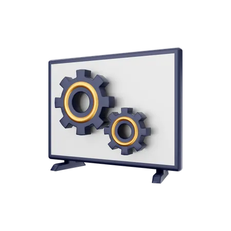 Smart Tv Setting 3D Illustration