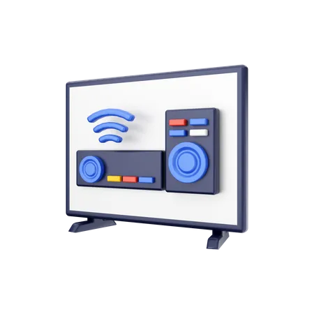 Smart Tv Setup Box 3D Illustration