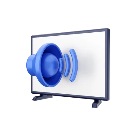 Smart Tv Sound  3D Illustration