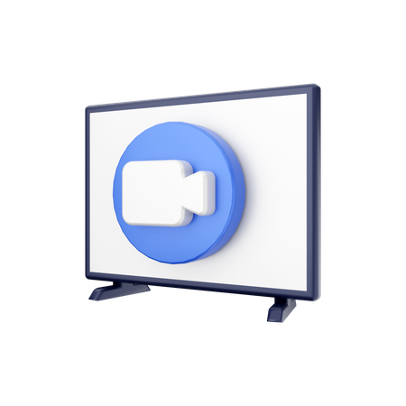 Smart Tv Video Call  3D Illustration